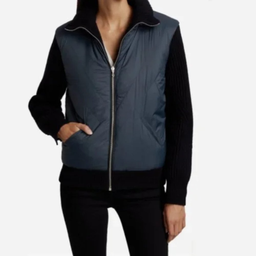 rag & bone Navy and Black Bomber Jacket